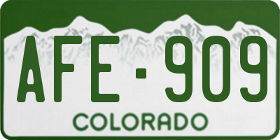 CO license plate AFE909