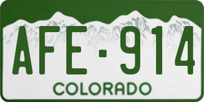 CO license plate AFE914