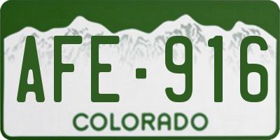 CO license plate AFE916