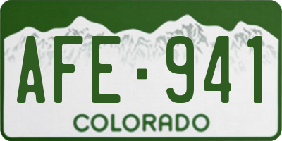 CO license plate AFE941