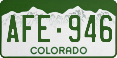 CO license plate AFE946