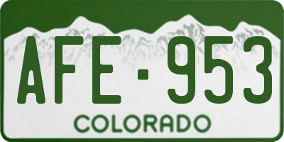 CO license plate AFE953
