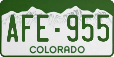 CO license plate AFE955