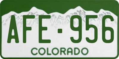 CO license plate AFE956