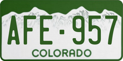 CO license plate AFE957