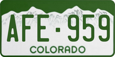 CO license plate AFE959