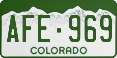 CO license plate AFE969