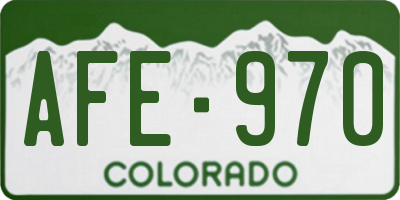 CO license plate AFE970