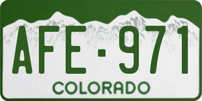 CO license plate AFE971