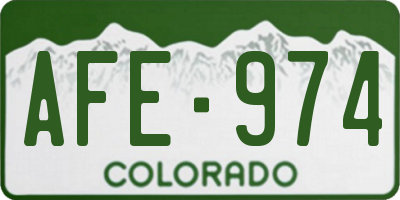 CO license plate AFE974