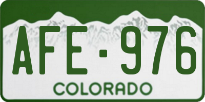 CO license plate AFE976