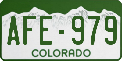 CO license plate AFE979