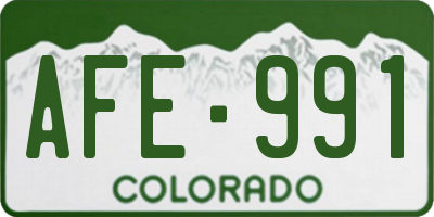 CO license plate AFE991
