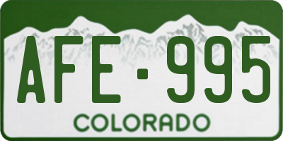 CO license plate AFE995