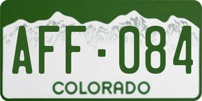 CO license plate AFF084