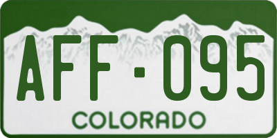 CO license plate AFF095