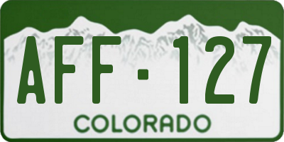 CO license plate AFF127