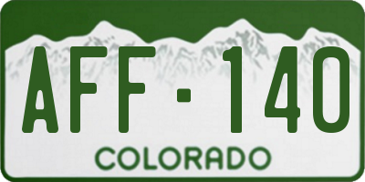 CO license plate AFF140