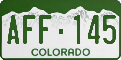 CO license plate AFF145