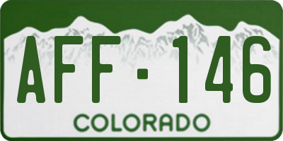 CO license plate AFF146