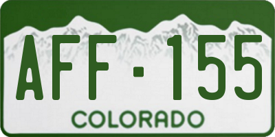 CO license plate AFF155
