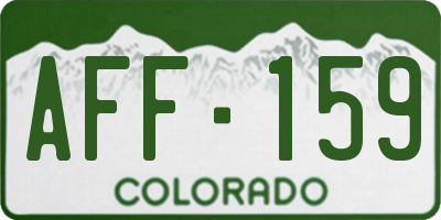 CO license plate AFF159