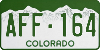 CO license plate AFF164