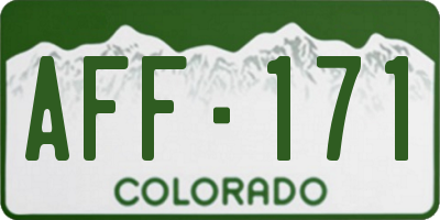 CO license plate AFF171