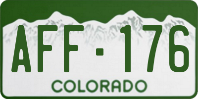CO license plate AFF176