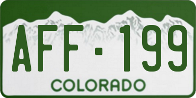 CO license plate AFF199