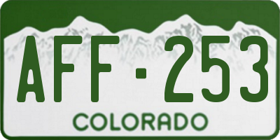 CO license plate AFF253