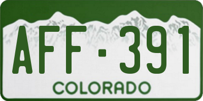 CO license plate AFF391