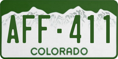 CO license plate AFF411