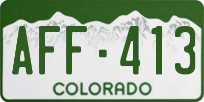 CO license plate AFF413