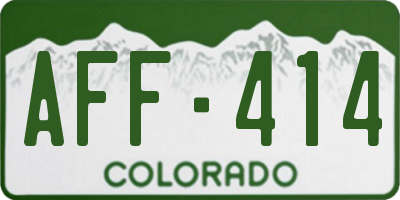 CO license plate AFF414