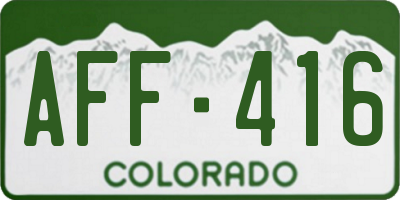 CO license plate AFF416
