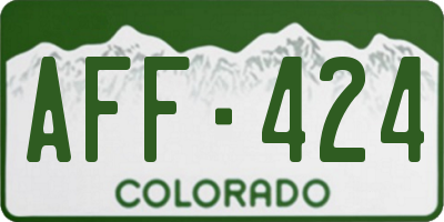 CO license plate AFF424