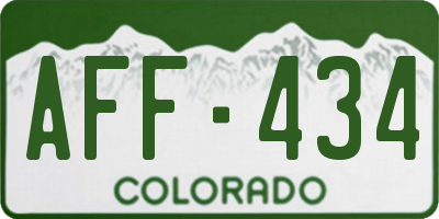 CO license plate AFF434