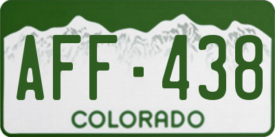CO license plate AFF438