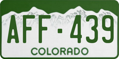 CO license plate AFF439