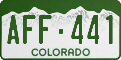 CO license plate AFF441