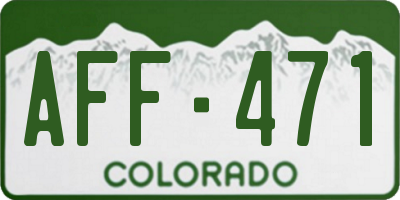 CO license plate AFF471