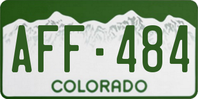 CO license plate AFF484