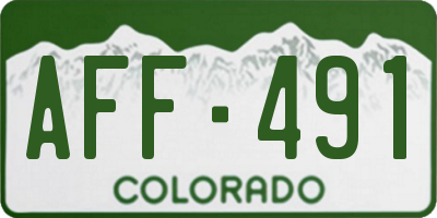 CO license plate AFF491