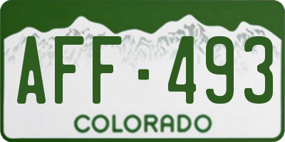 CO license plate AFF493