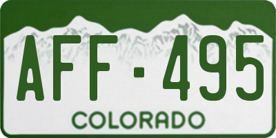 CO license plate AFF495