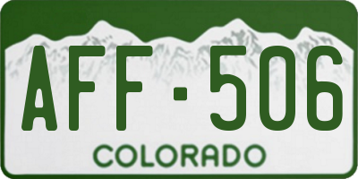 CO license plate AFF506