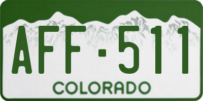 CO license plate AFF511