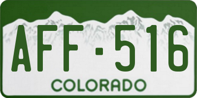 CO license plate AFF516