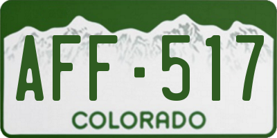 CO license plate AFF517